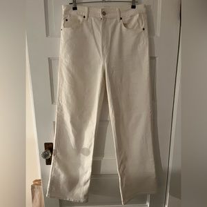 H&M White Wide-Leg Jeans